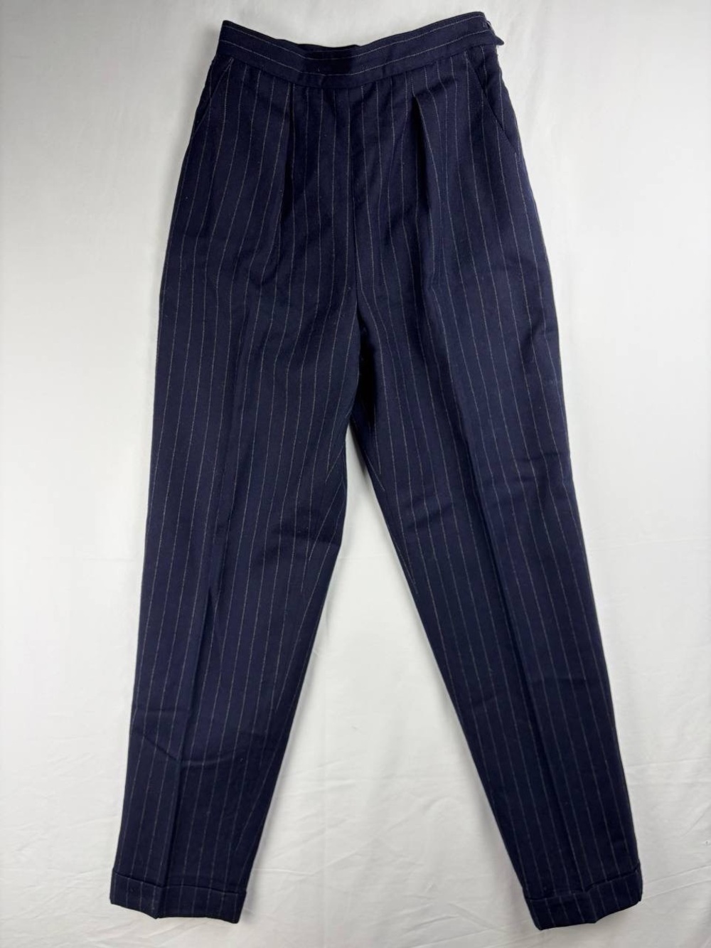 Lauren Ralph Lauren 100% Worsted Wool Trousers 4 USA Pleated High Rise Vintage